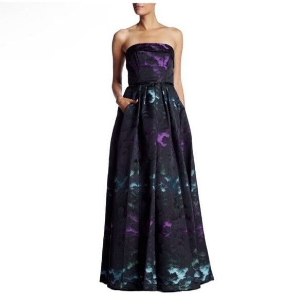 Pamella Roland Cloud Jacquard Ombré Dress Gown NWT Sz 6 - Picture 1 of 14